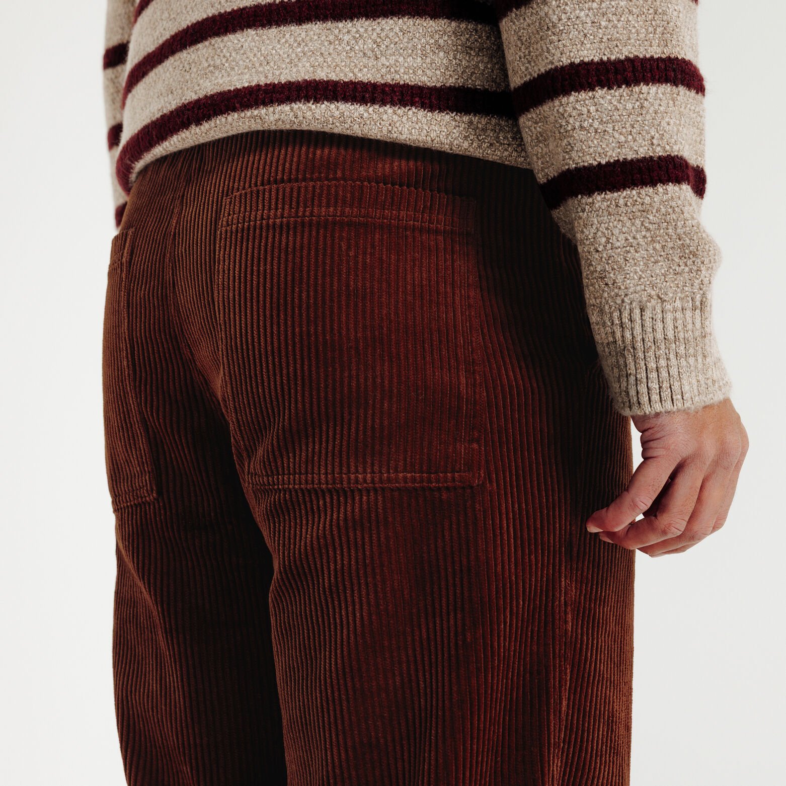 Fluwelen broek met elastische tailleband