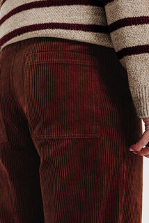 Pantalon en velours taille &eacute;lastiqu&eacute;e