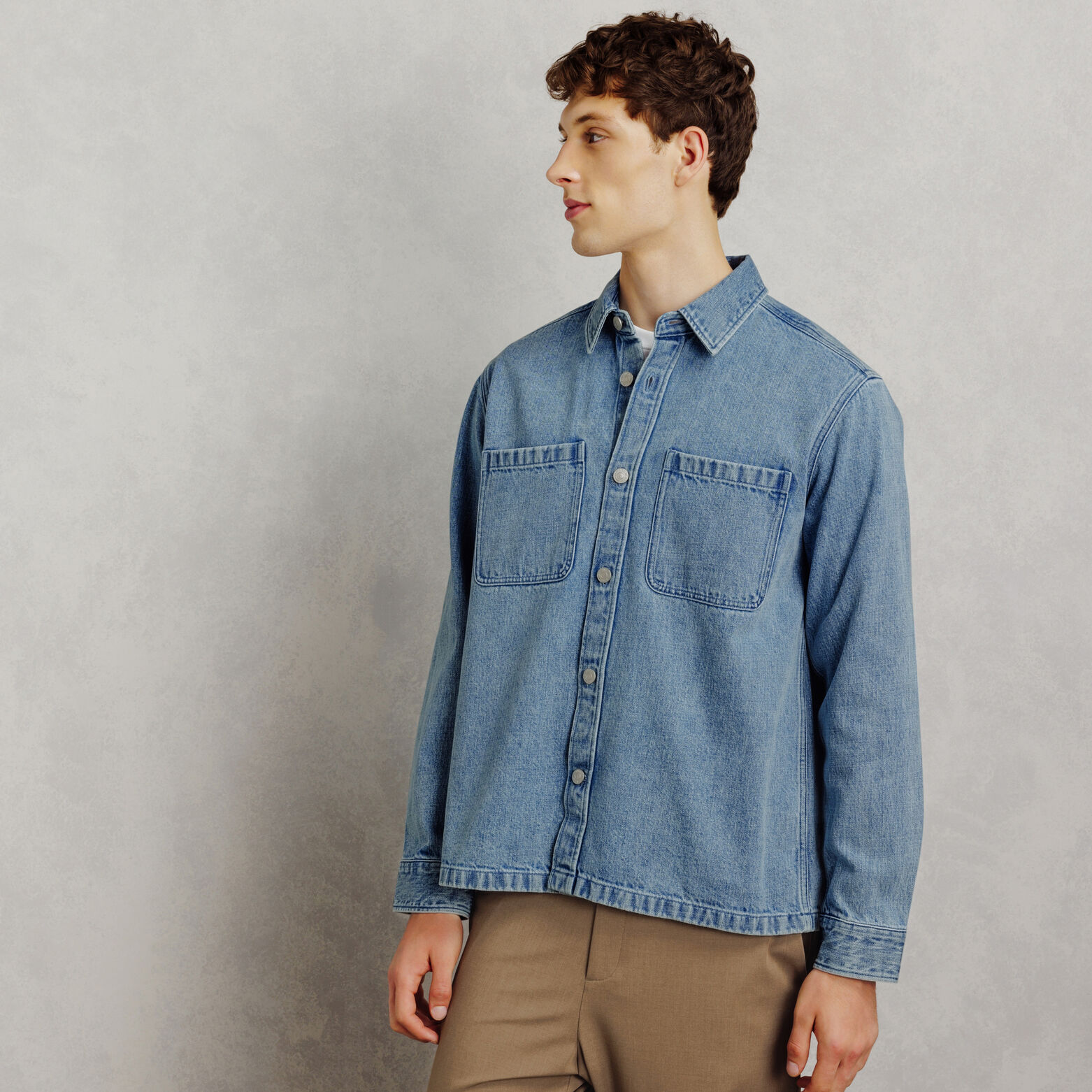 Surchemise en jean unie