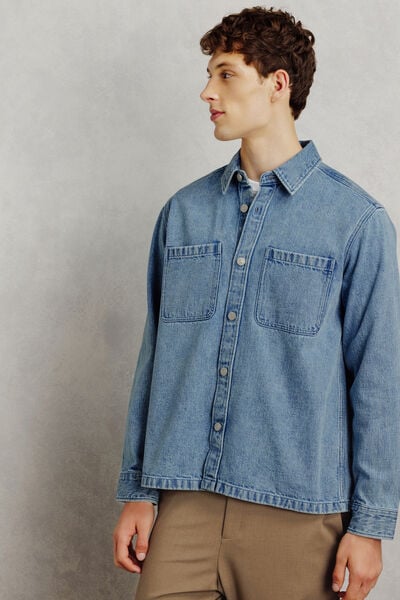 Surchemise en jean unie