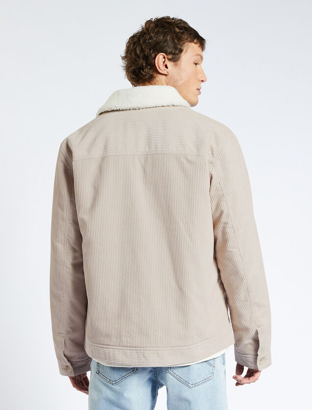 Blouson velours col chemise