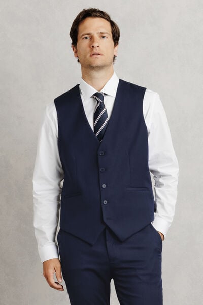 Effen slim kostuumgilet