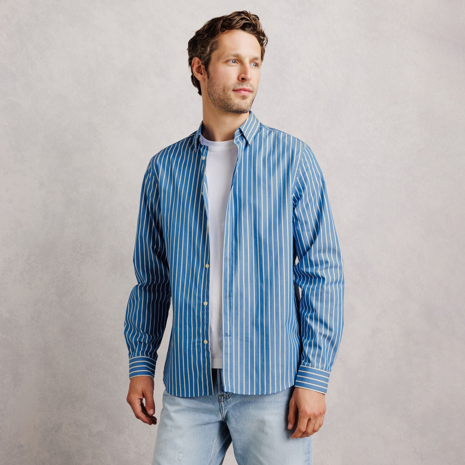 Chemise en coton ray&eacute;e