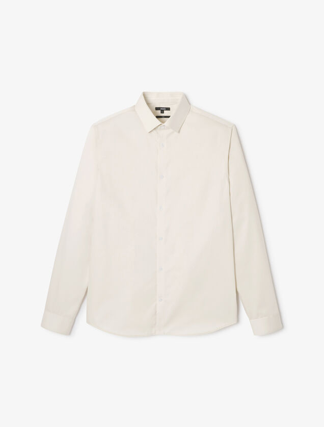 Chemise sans repassage en coton unie slim