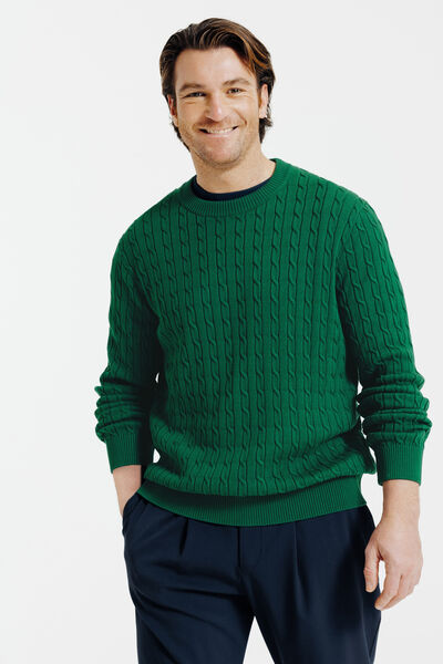 Kabeltrui met ronde hals