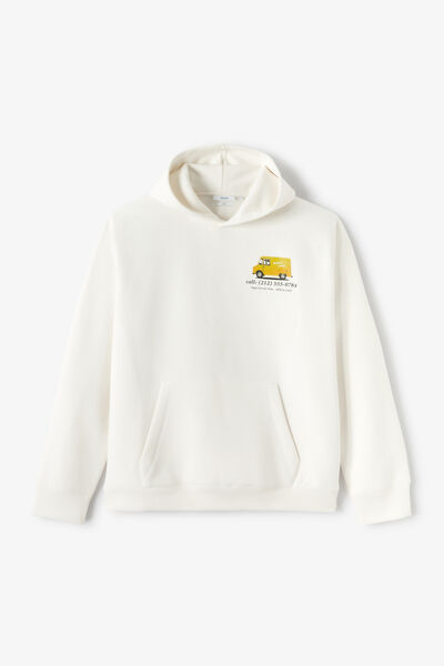 Sweat &agrave; capuche imprim&eacute; devant dos