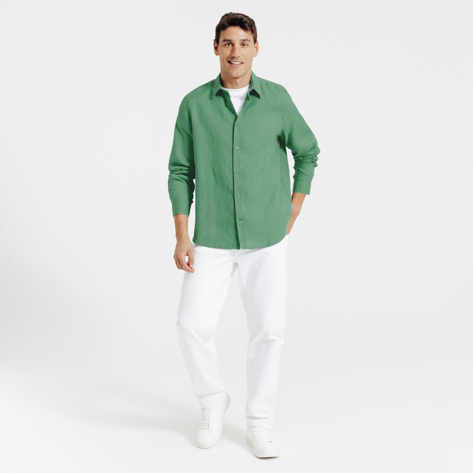 Chemise en lin unie