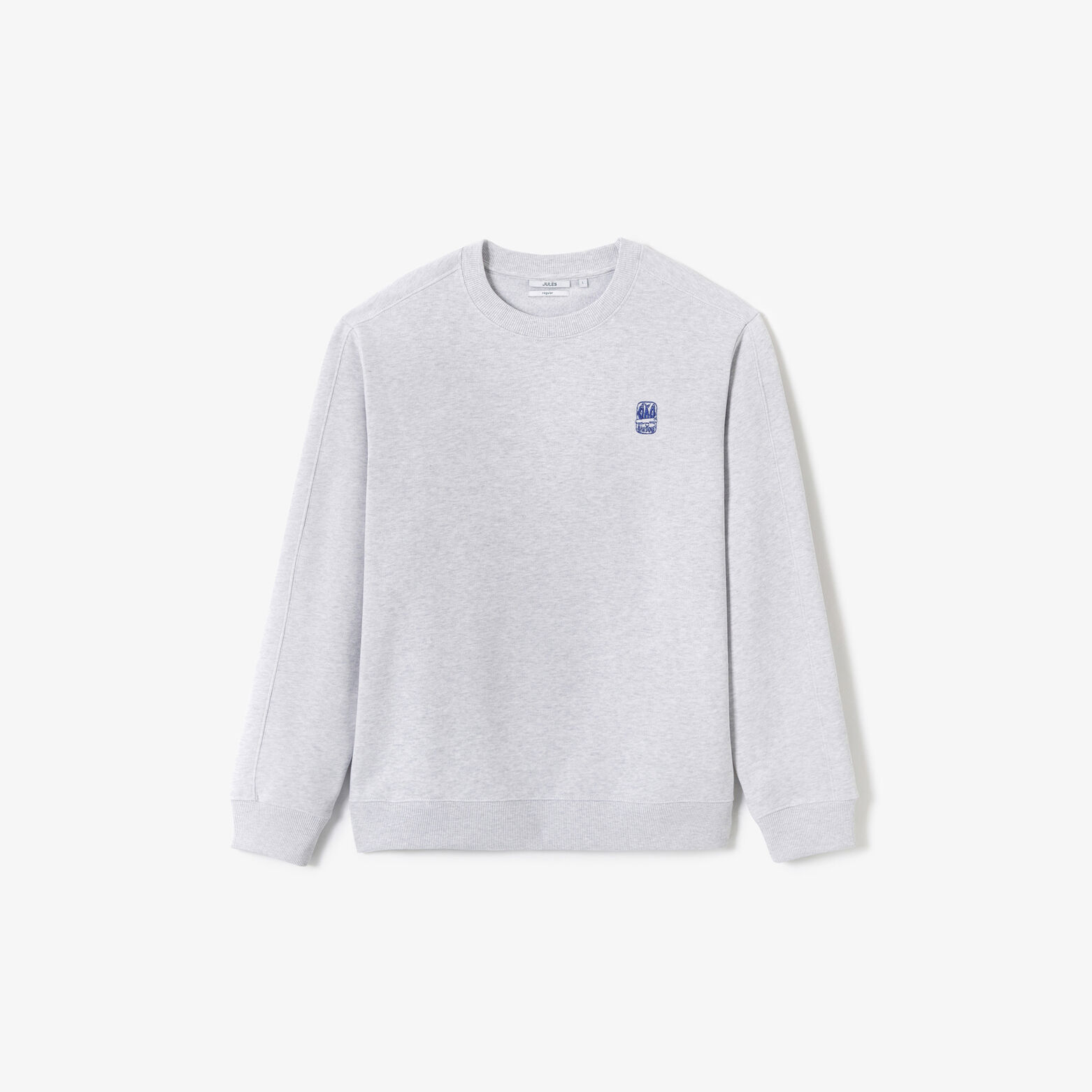 Sweat col rond chin&eacute; broderie poitrine