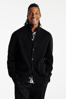 Gilet met knopen en opstaande kraag