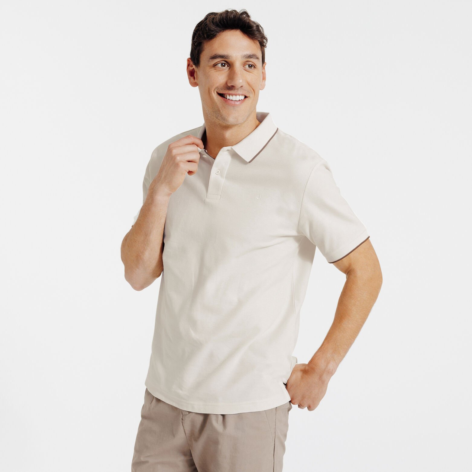 "Le Parfait by Jules" effen polo korte mouwen 