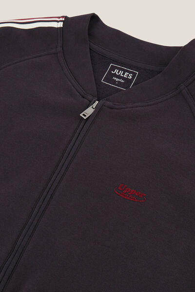 Sweat zipp&eacute; avec bandes manches