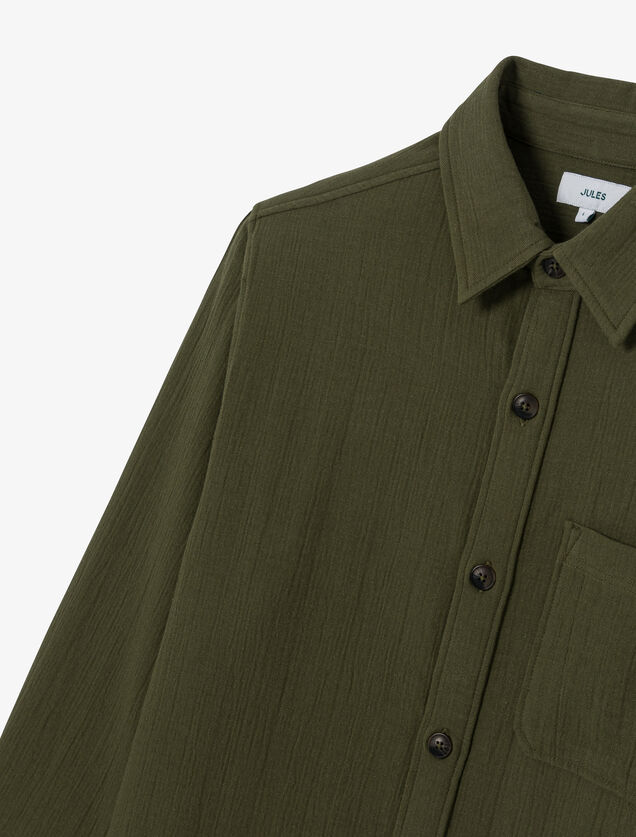 Surchemise en gaze de coton unie