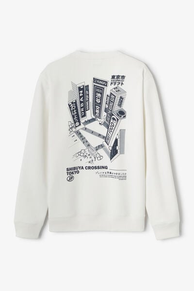 Sweat col rond animation devant dos