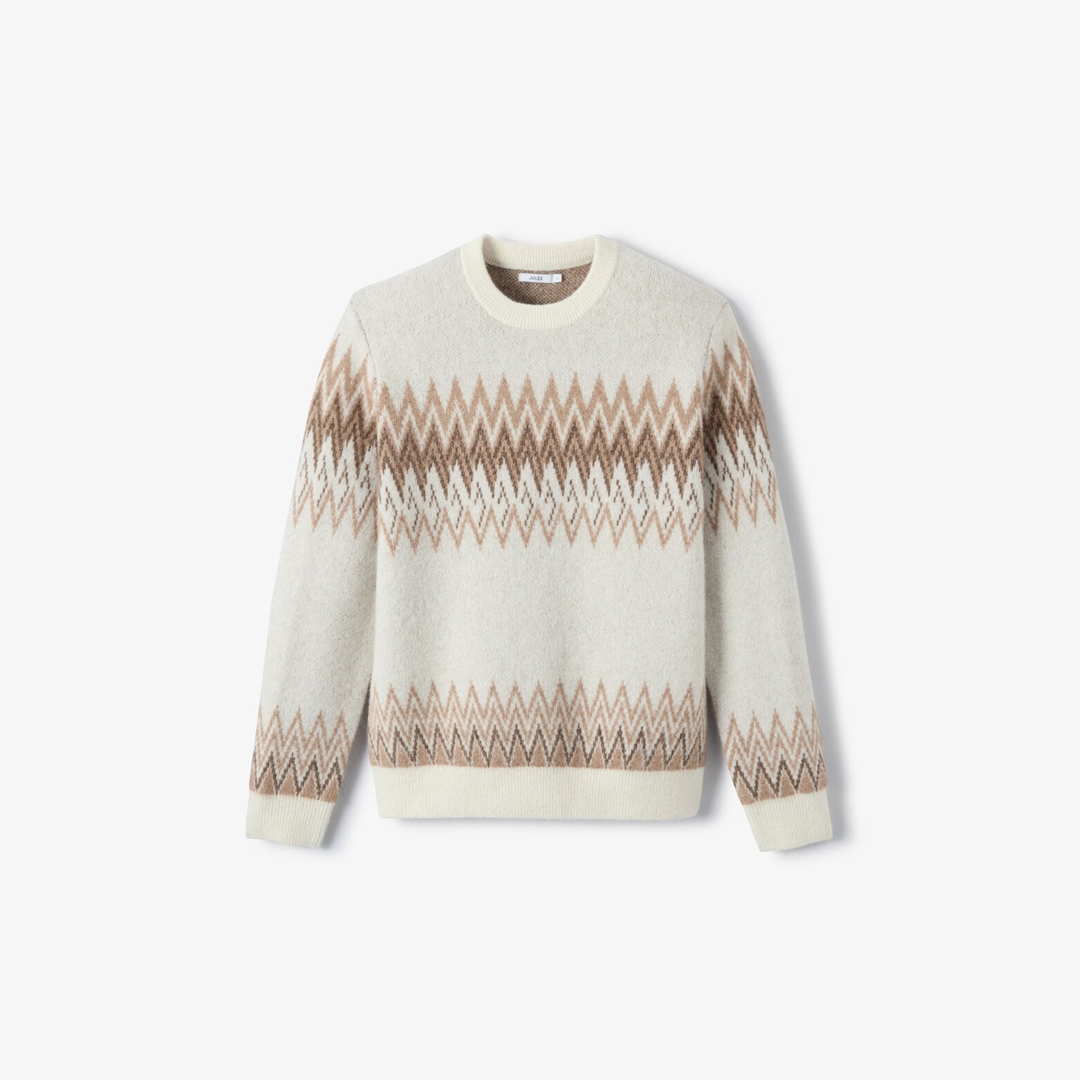 Pull col rond jacquard