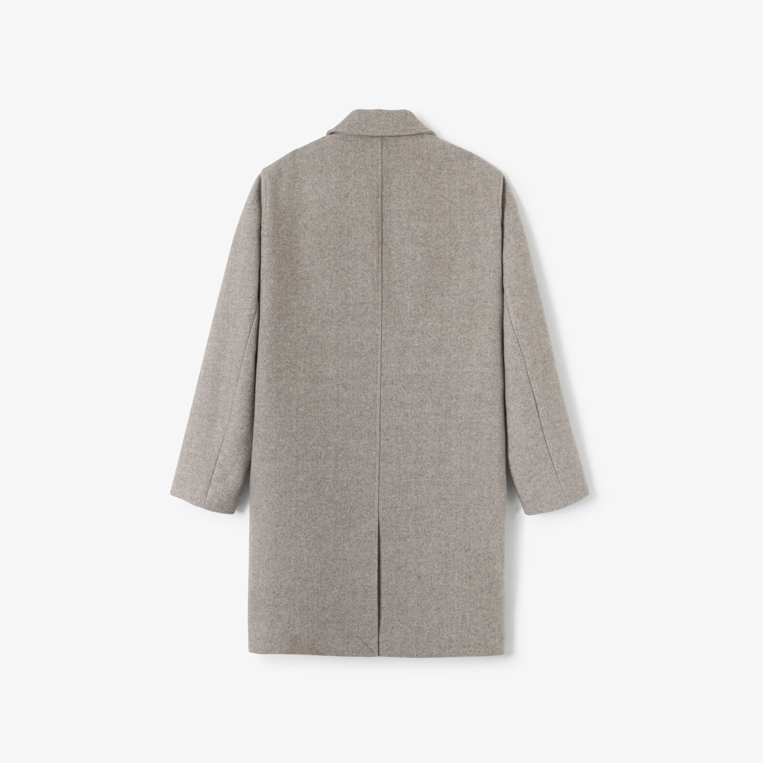 Lange mantel met reverskraag