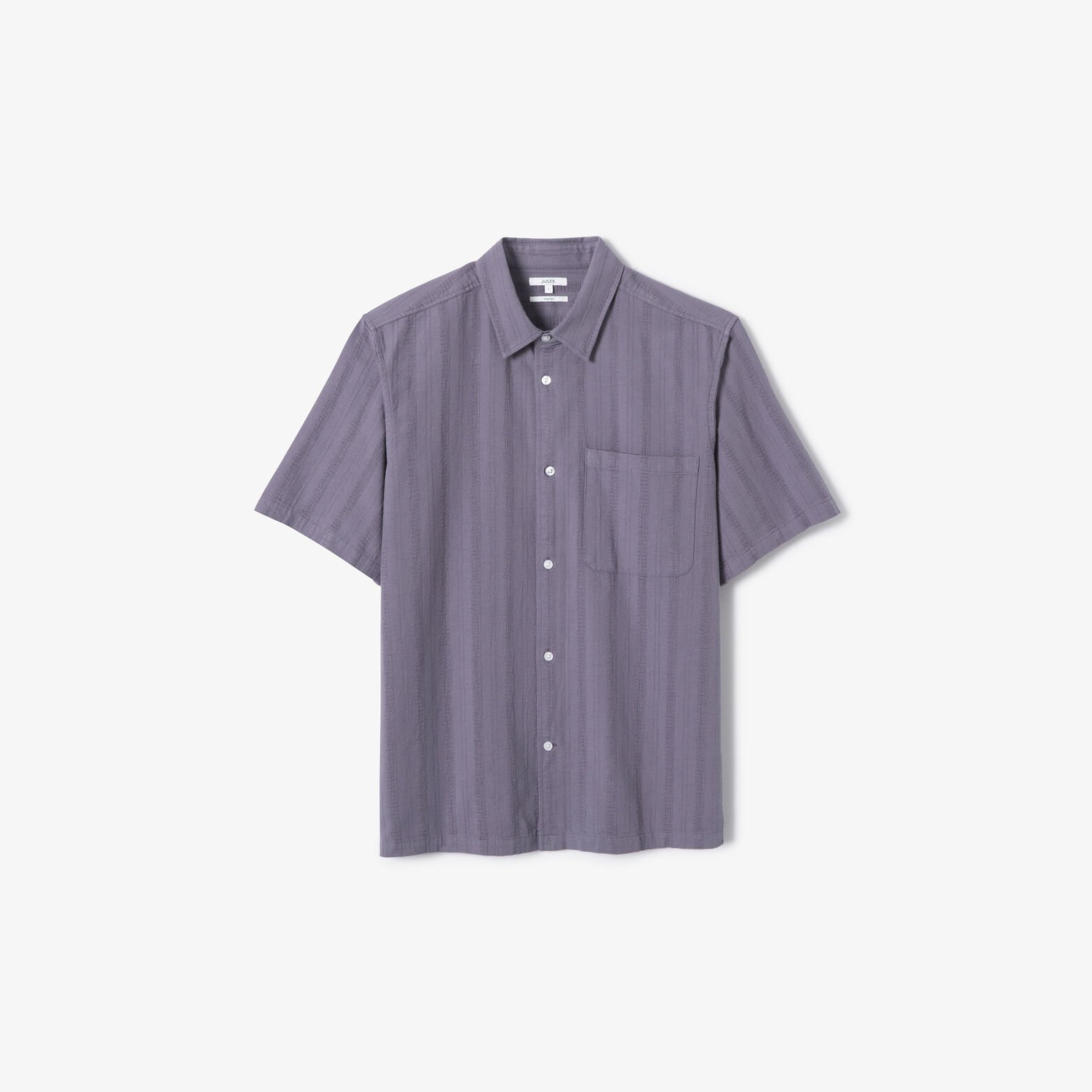 Chemisette en coton ray&eacute;e ton sur ton