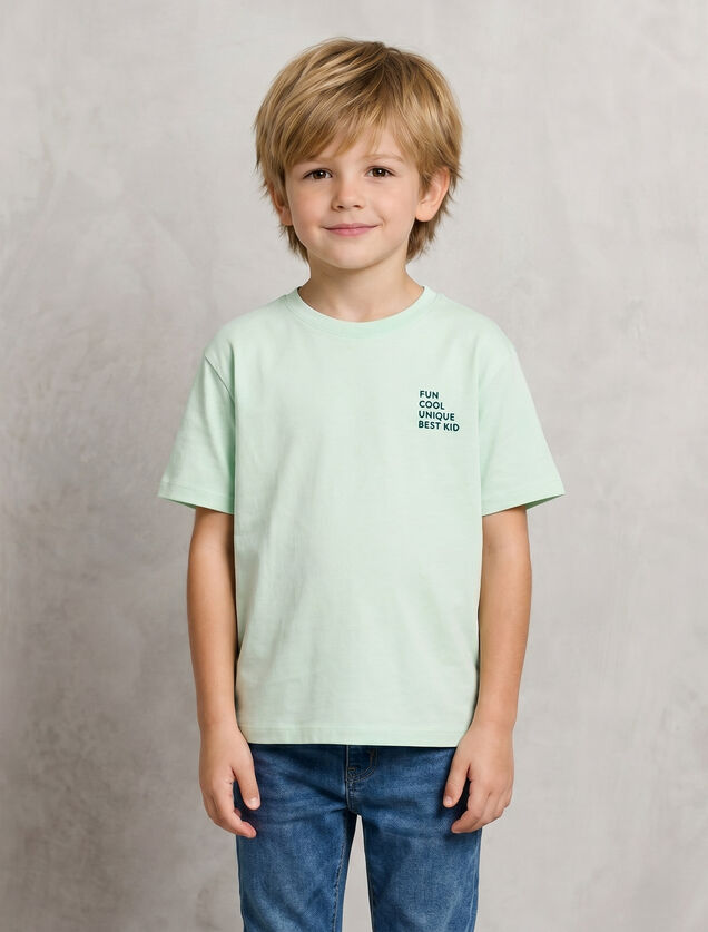 Kinder-t-shirt voor Vaderdag, print op de borst