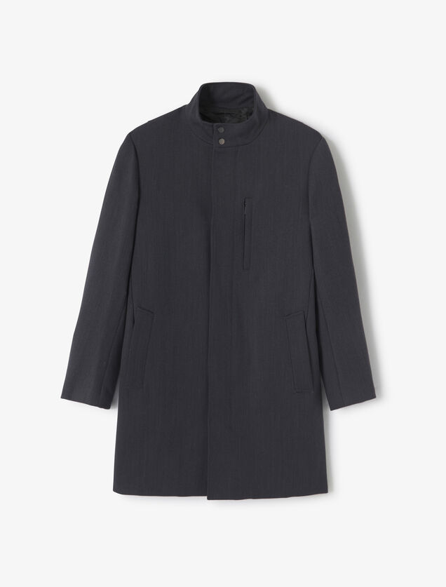 Manteau hiver long col montant