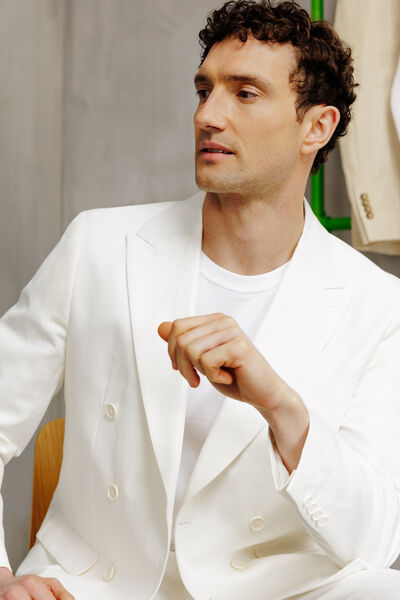 Veste de costume crois&eacute;e confort