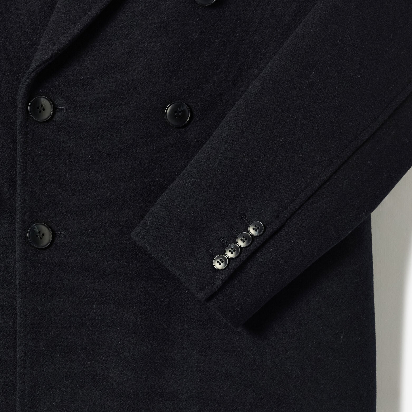 Manteau long crois&eacute; laine majoritaire