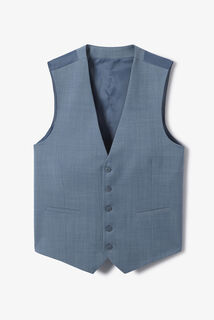 Slim fit kostuumgilet in bi-stretchstof