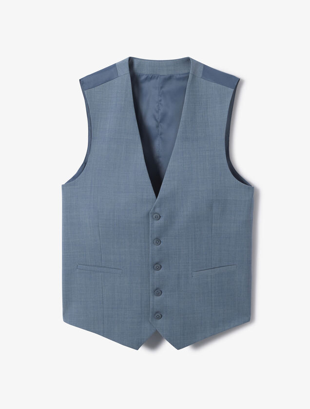 Slim fit kostuumgilet in bi-stretchstof