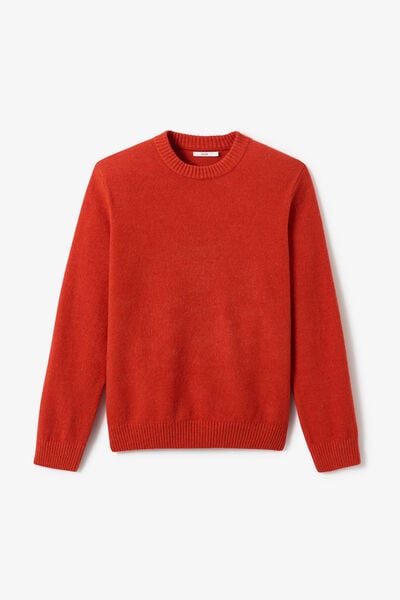 Pull col rond mousseux coton majoritaire