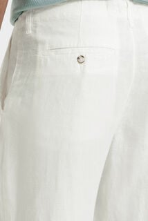 Loose fit chinobroek in 100% linnen