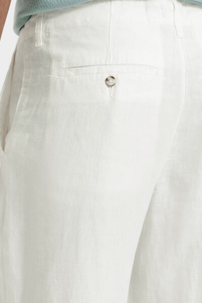 Pantalon chino loose 100% lin