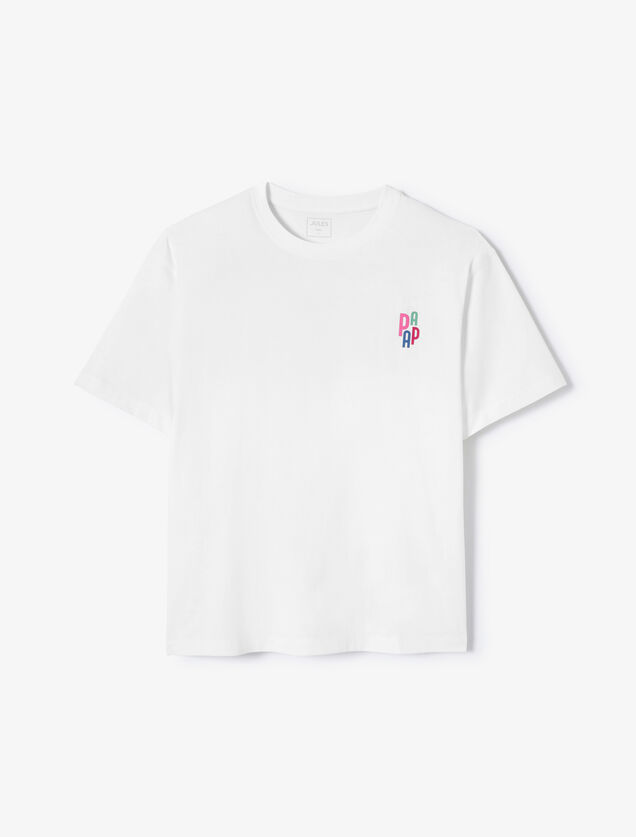T-shirt voor Vaderdag met print voor- en achteraan