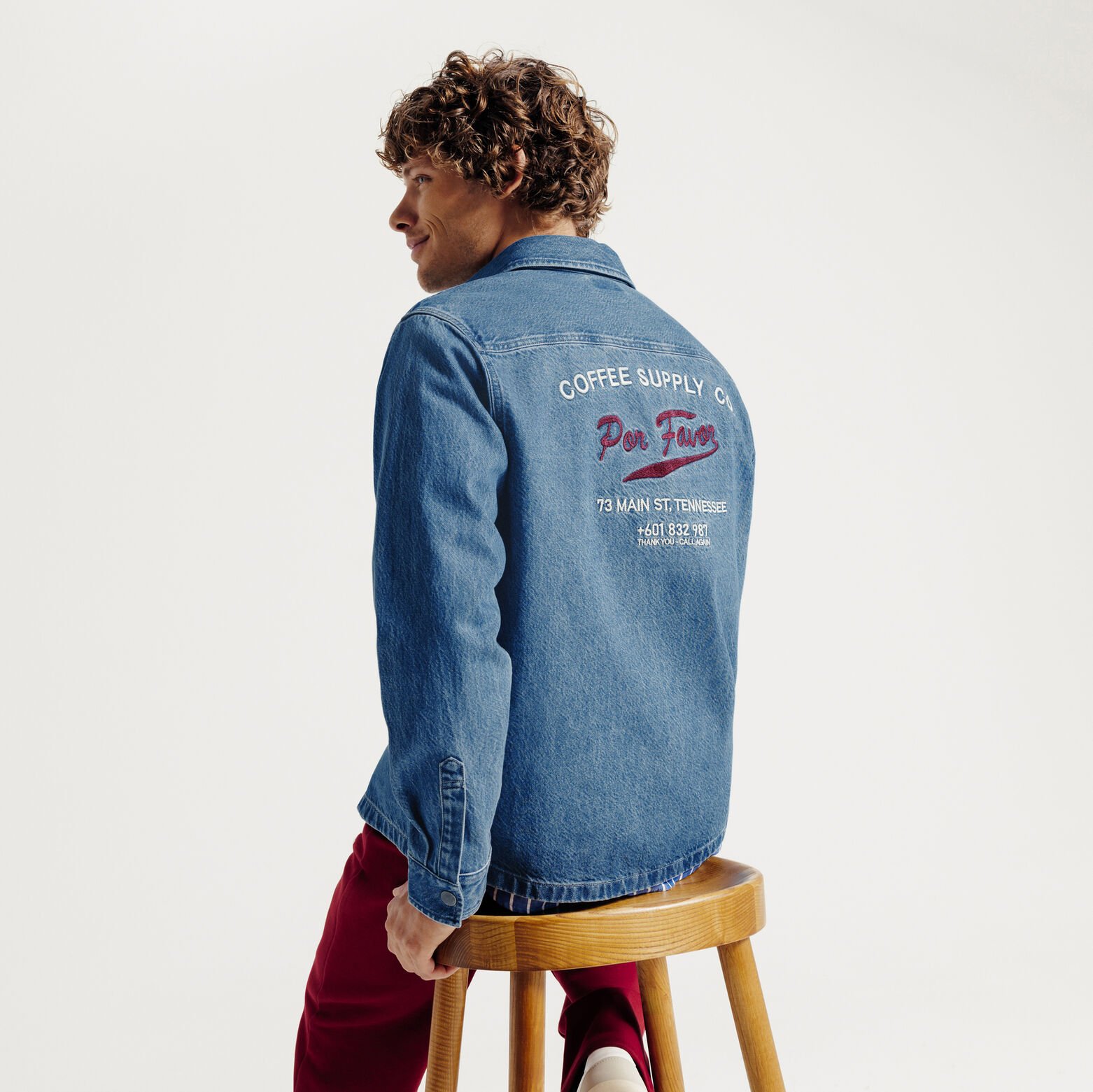 Overhemd in katoen met print