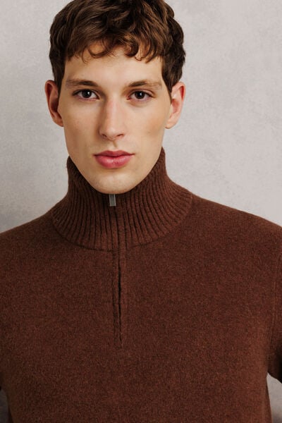 Pull col camionneur mousseux
