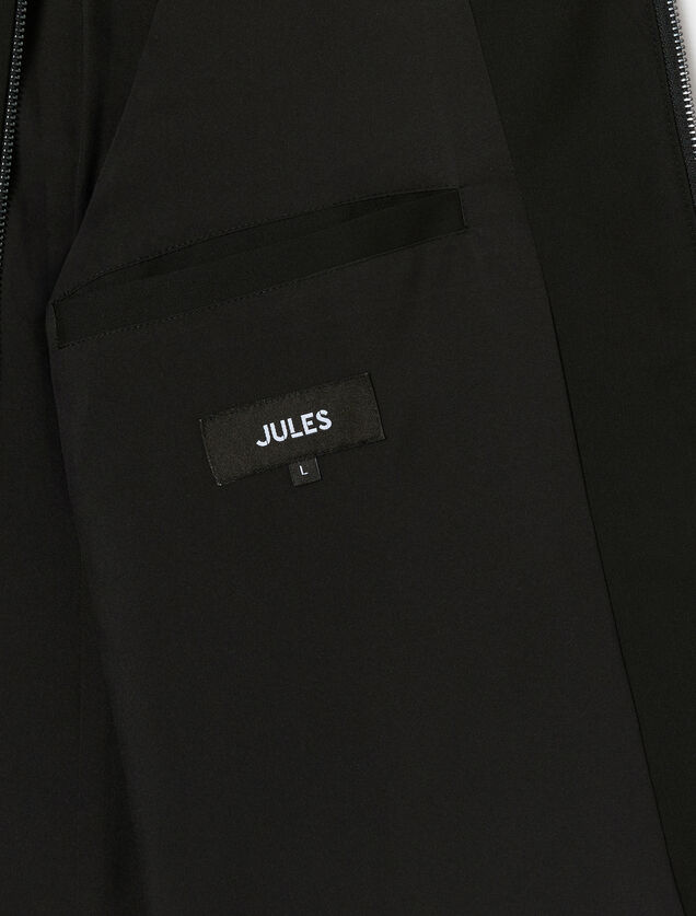 Veste zipp&eacute;e col chemise