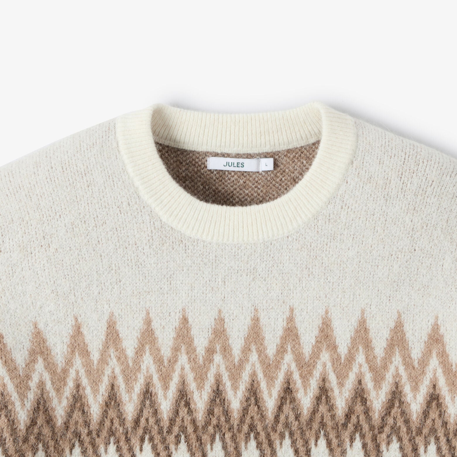Pull col rond jacquard