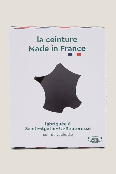 Ceinture en cuir made in France Noir
