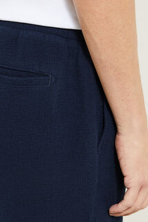 Bermuda met elastische taille in textuurstof