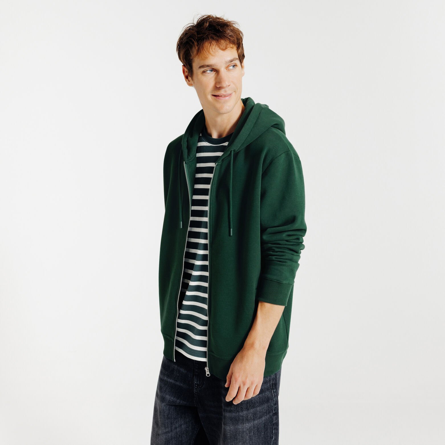 Sweat &agrave; capuche zipp&eacute;