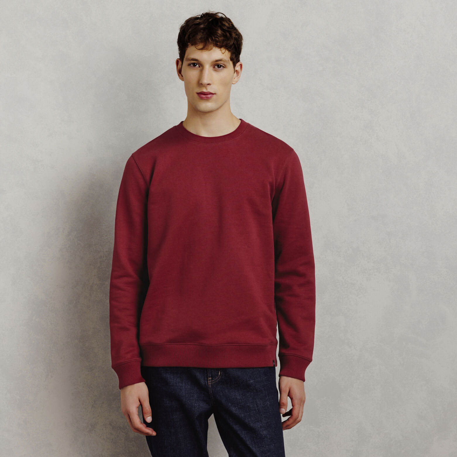 Sweat col rond  molleton uni