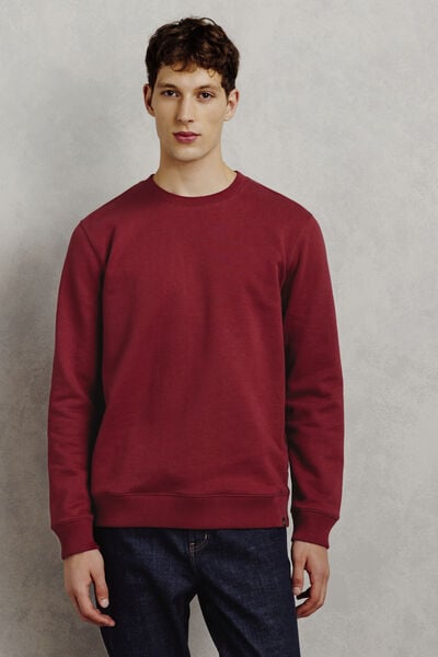 Sweat col rond molleton uni