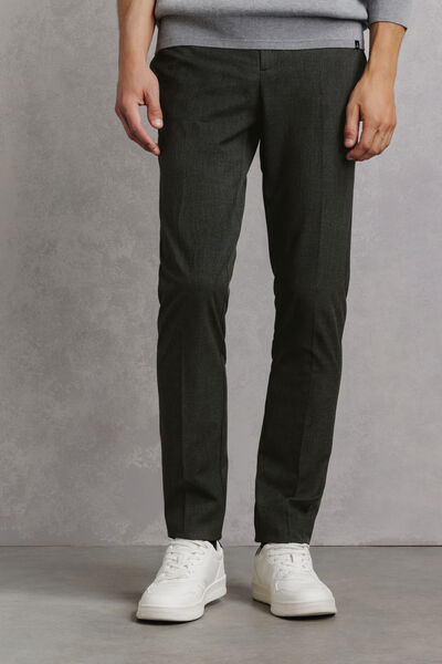 Pantalon chino slim &agrave; carreaux