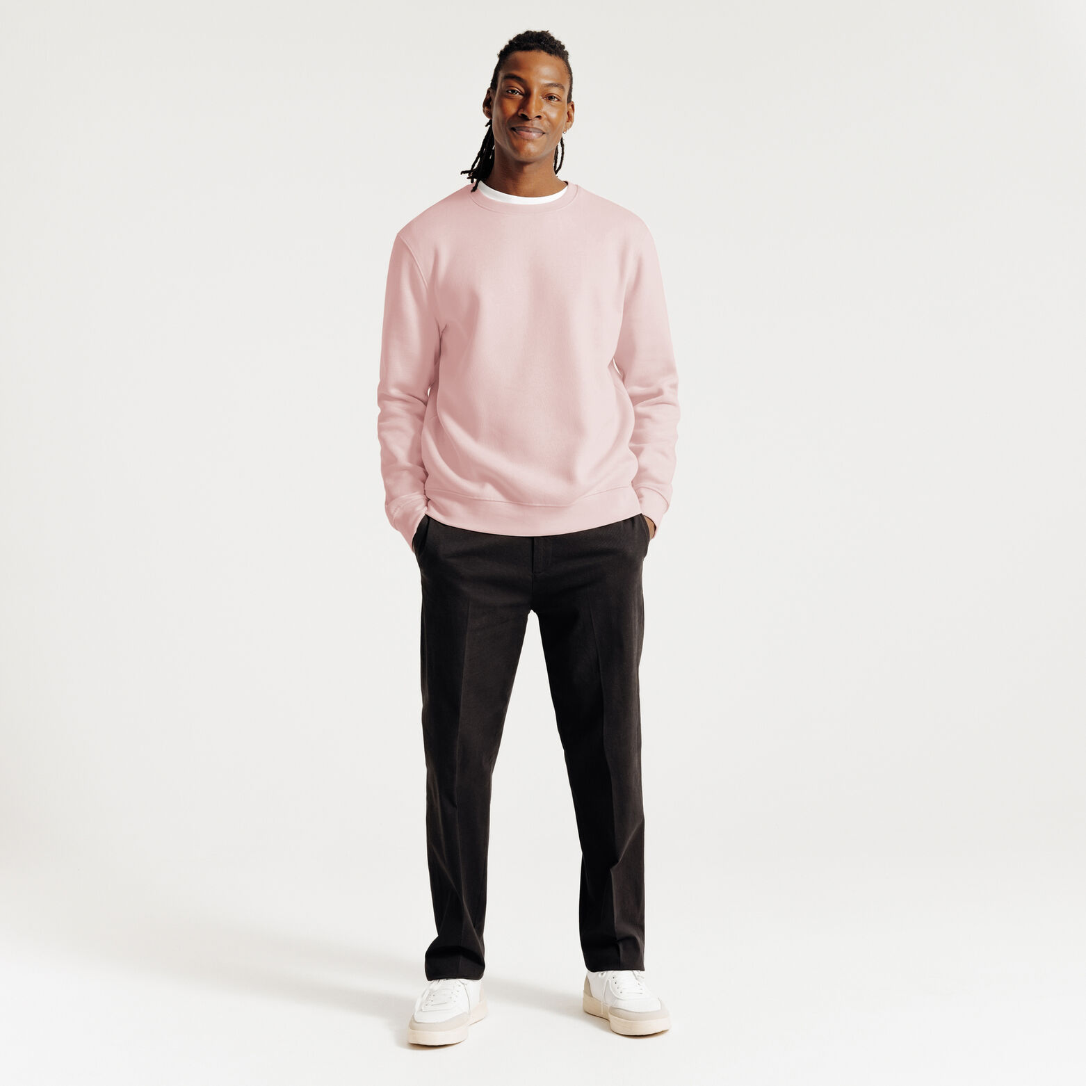 Effen sweater met ronde hals