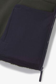 Veste zipp&eacute;e en sherpa contrast&eacute;e