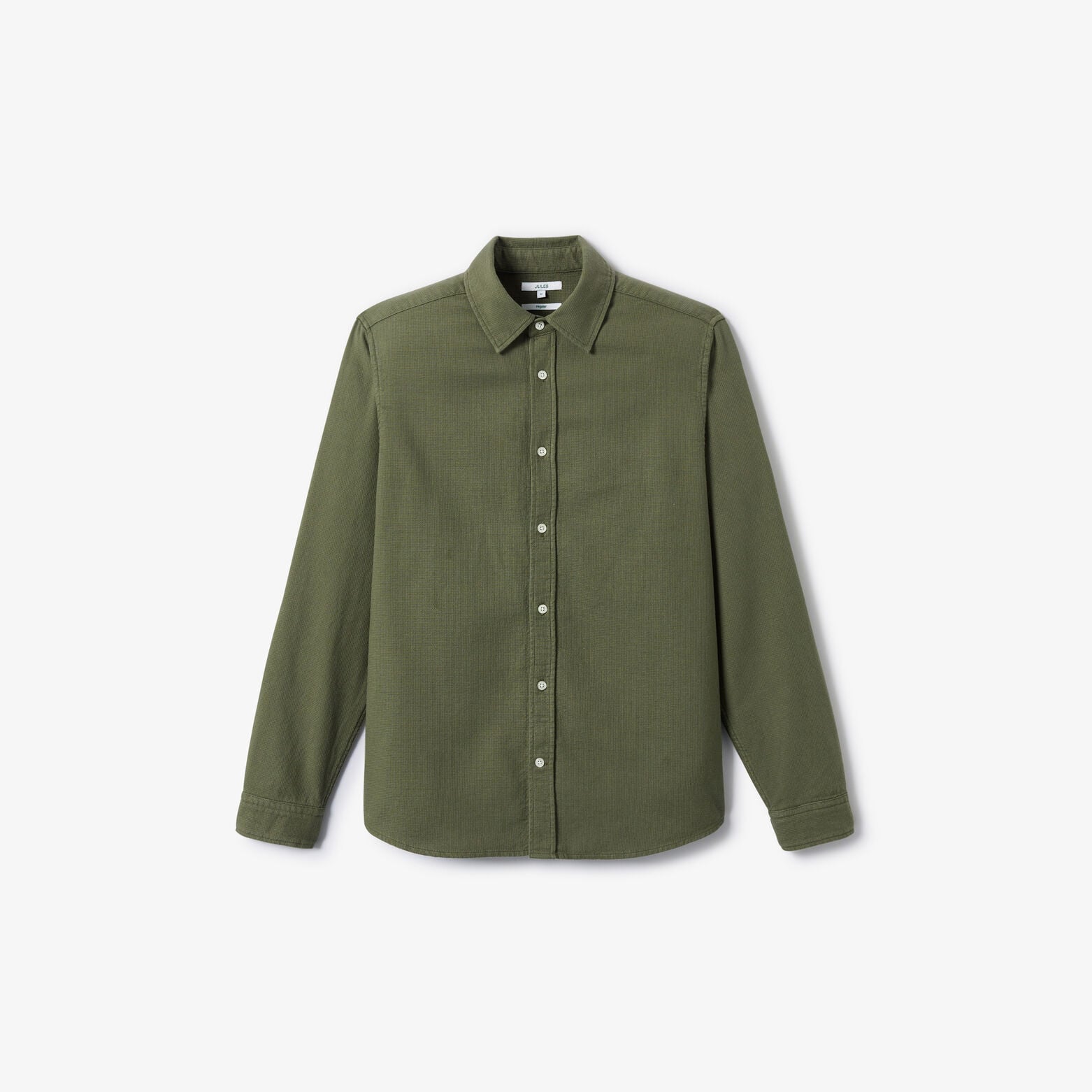 Chemise 100% coton armur&eacute;e unie