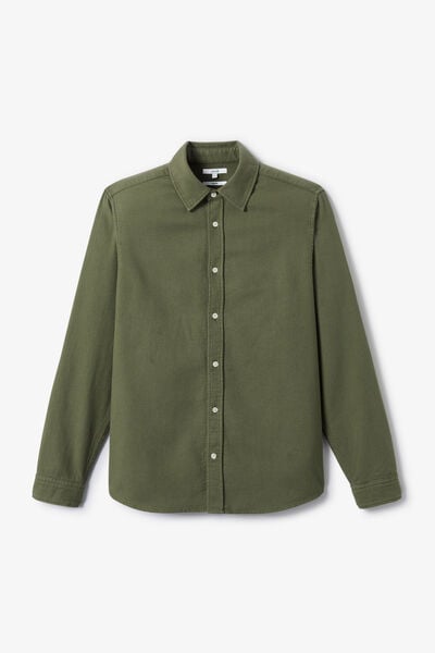 Chemise 100% coton armur&eacute;e unie