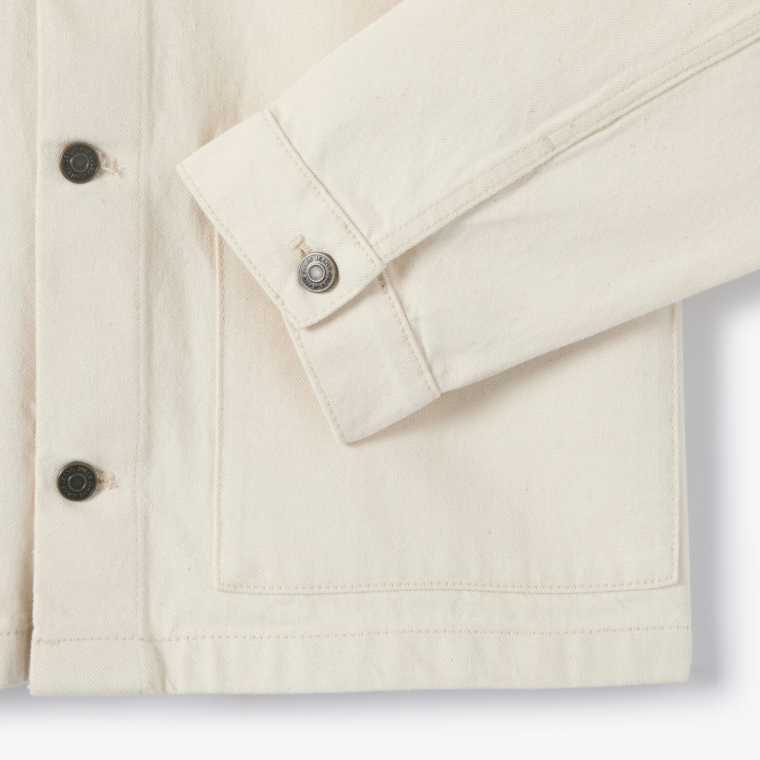 Veste en jean col chemise en velours