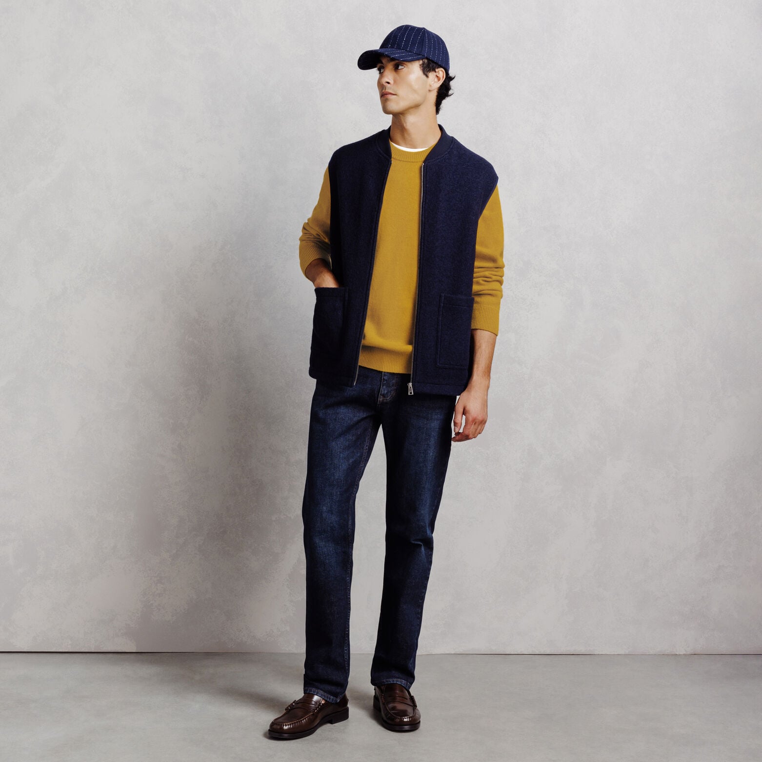 Trui met ronde hals en merino