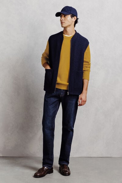Trui met ronde hals en merino