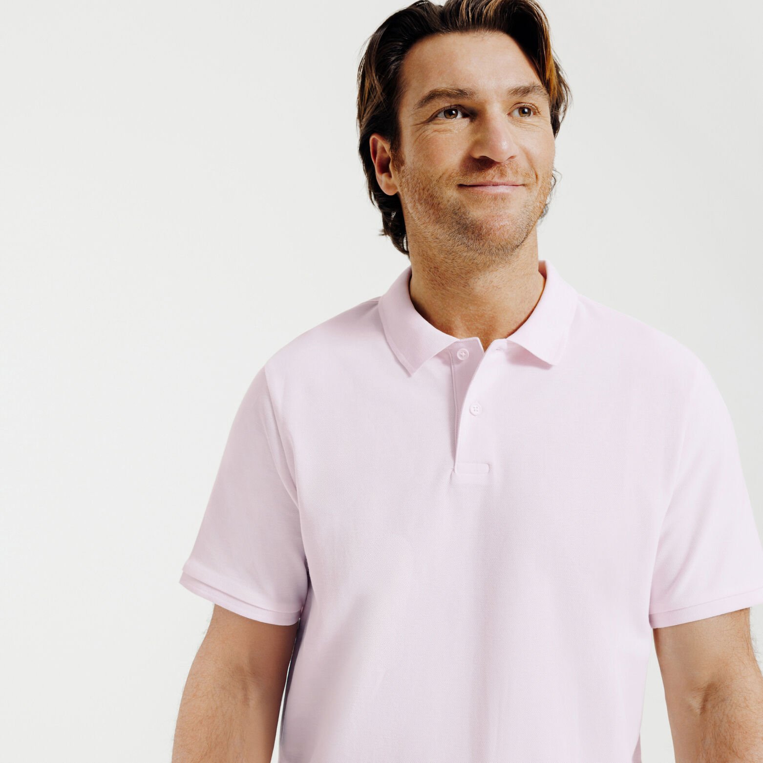 Polo manches courtes piqu&eacute; uni