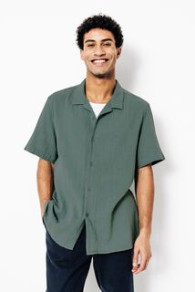 Chemisette en gaze de coton col requin