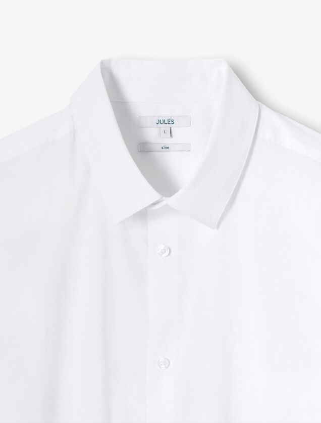 Chemise slim unie coton